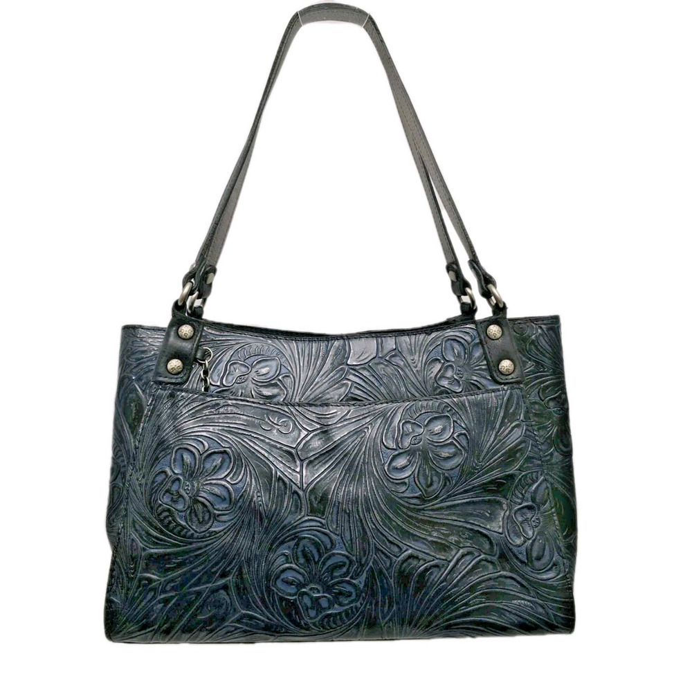 Patricia Nash Romina Tooled Leather Tobacco Field Multicolor Shoulder Bag